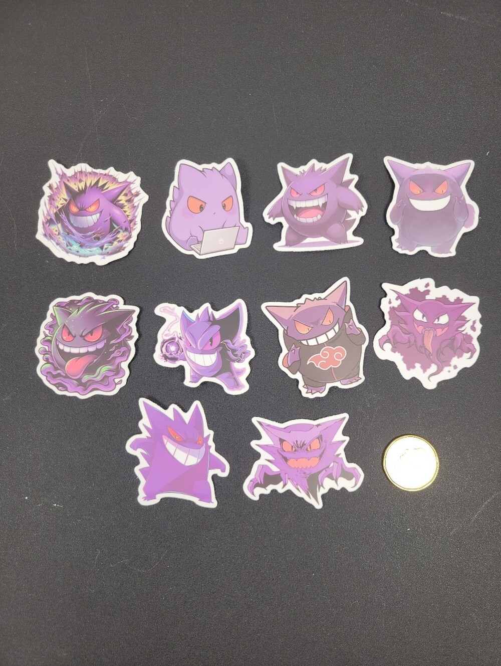 3/$20 10pcs Lot Pokemon Gengar Waterproof Stickers Set #002